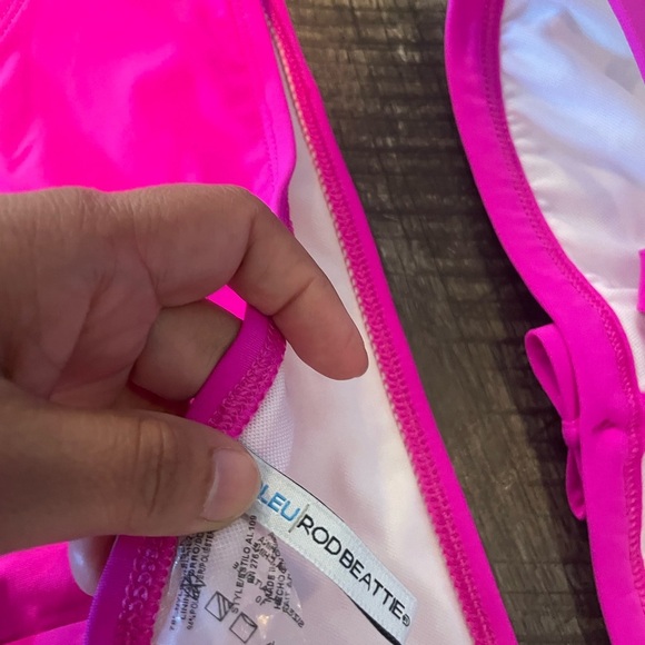 Blue Rob Beattie Vibrant Pink Bikini Set Size 10 - Picture 3 of 4